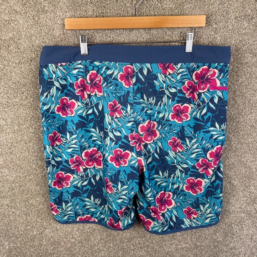 Vineyard Vines Mens 35 Board Shorts Hibiscus Floral Tropical Swim‎ Trunk